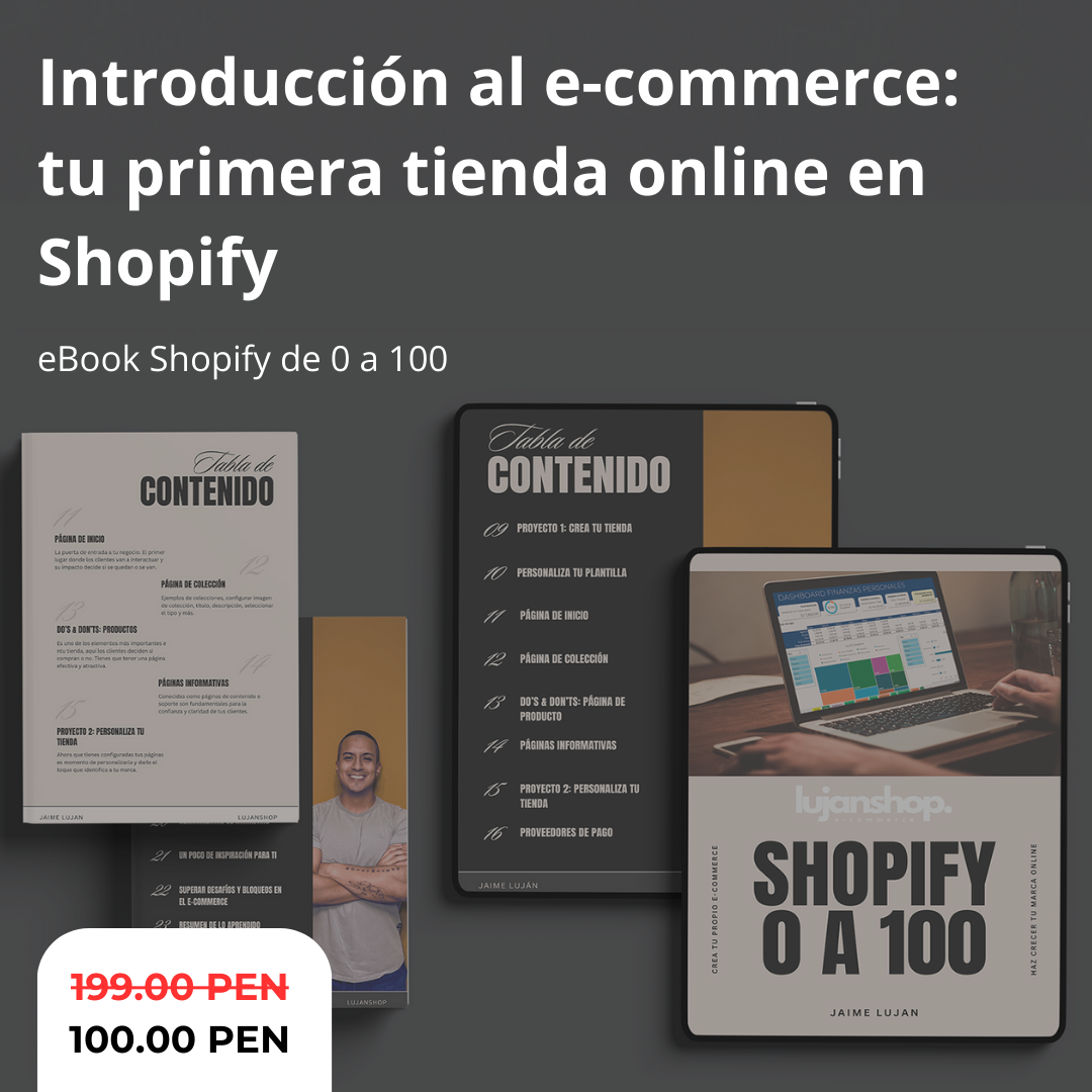 eBook - Crea tu ecommerce en Shopify