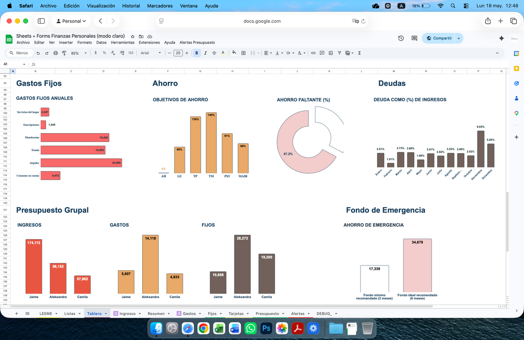Sheets + Forms Presupuesto Finanzas