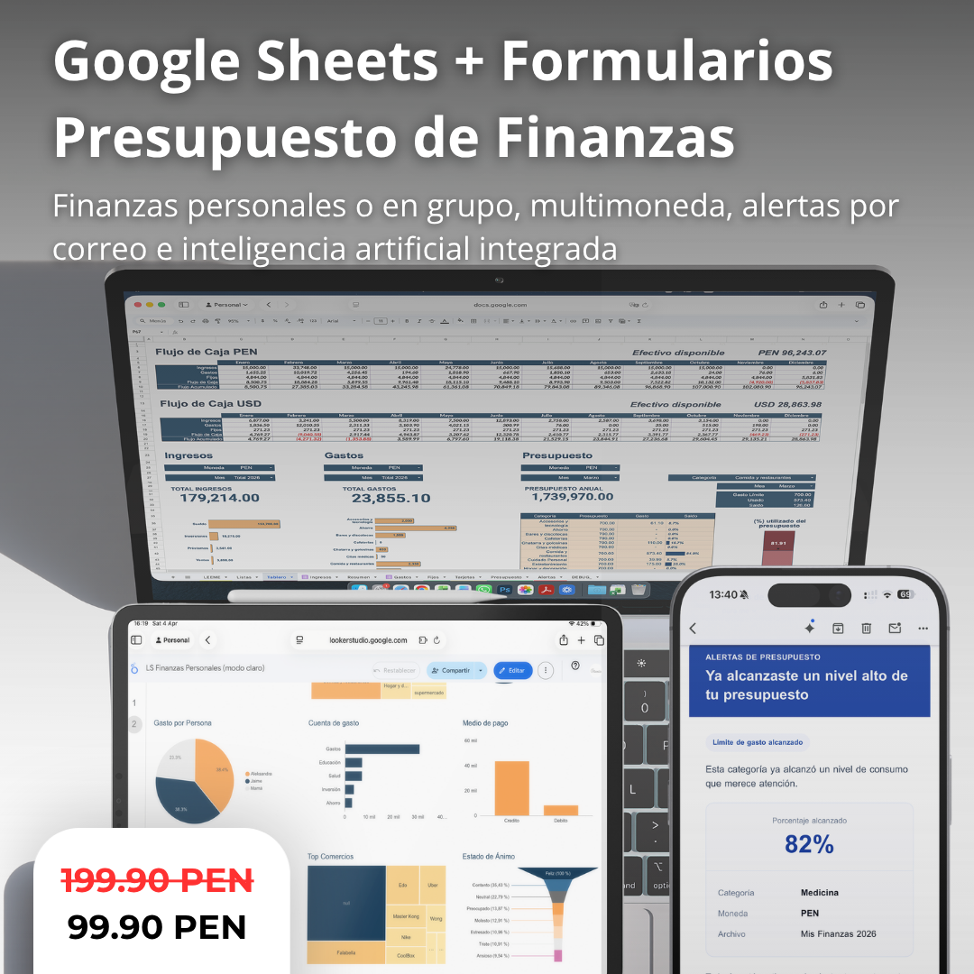 Sheets + Forms Presupuesto Finanzas